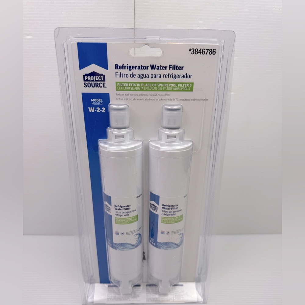 Project Source 2-Pack 6-Month Twist Refrigerator Water Filter #3846786 New
